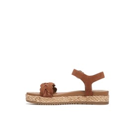 Naturalizer Womens Neila Casual Ankle Strap Sandal English Tea Brown Leather 8 N