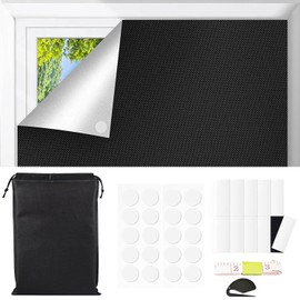 POGEPE Persianas Opacas Portátiles, 150 x 300cm Persiana para Ventana Enrollable Horizontal Blackout, Cortinas Opacas con Aislamiento Térmico con Cortador, Regla y Bolsas, DIY Persianas Blackout