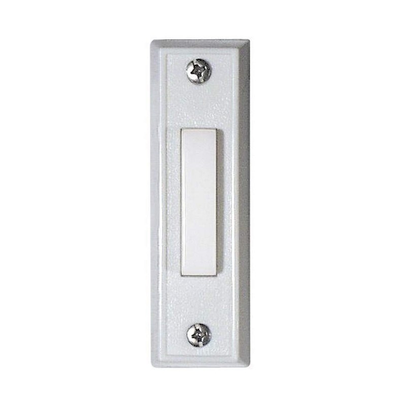 Craftmade BS6-W Builder Surface Mount Rectangle Lighted Doorbell LED Push