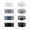 EMFA Lamellar Plugs, Round, 3 Inch, Grey, Pack of 10,