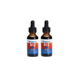 Dúo Pack Vitamina B12 Bioganic | Suplemento Alimenticio con Sabor Arándano | 2 Envases de Vitamina Líquida Sublingual | 120 Porciones por envase de 30 ml | Apta para Veganos