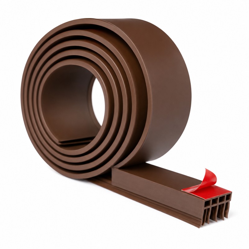 Self-Adhesive Door Draft Stopper Strip, Rubber Bottom Seal for Doors