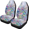 Talayituse Dragonfly Flower Print Car Front Seat Cover, 2 Pack
