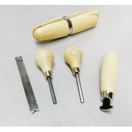 JTS Jewelry Making Setting Tool Kit, 5 Pcs - Ring Clamp, Bezel Pusher, Bezel Roller, Prong Pusher, Prong Lifter