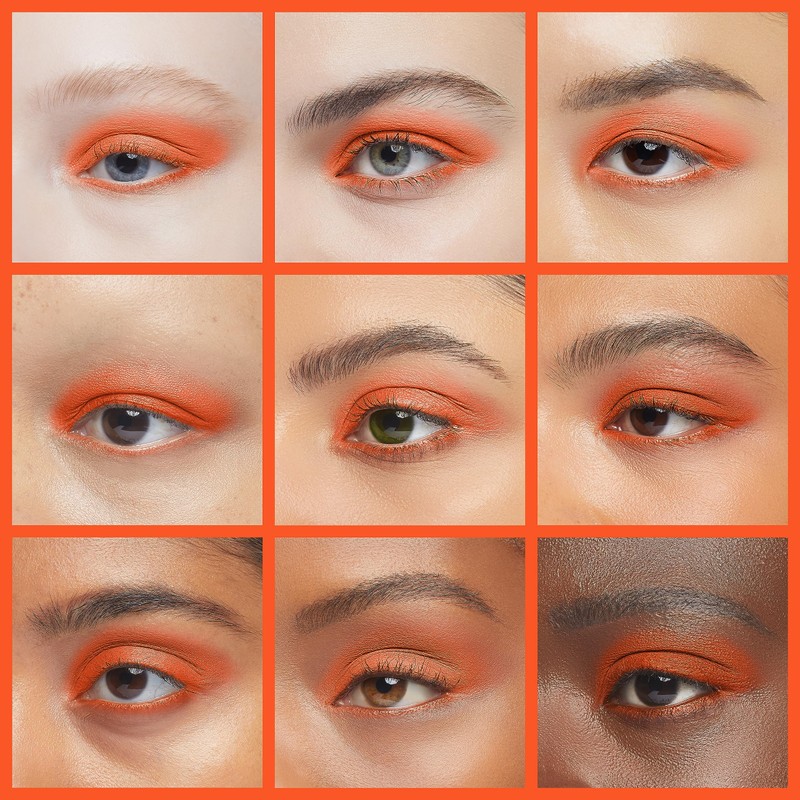 IS'MINE Single Orange Matte Eyeshadow Powder Palette High Pigment, Longwear,