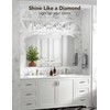 VOLISUN Crystal Vanity Lights - 4 Light Modern Stainless Steel