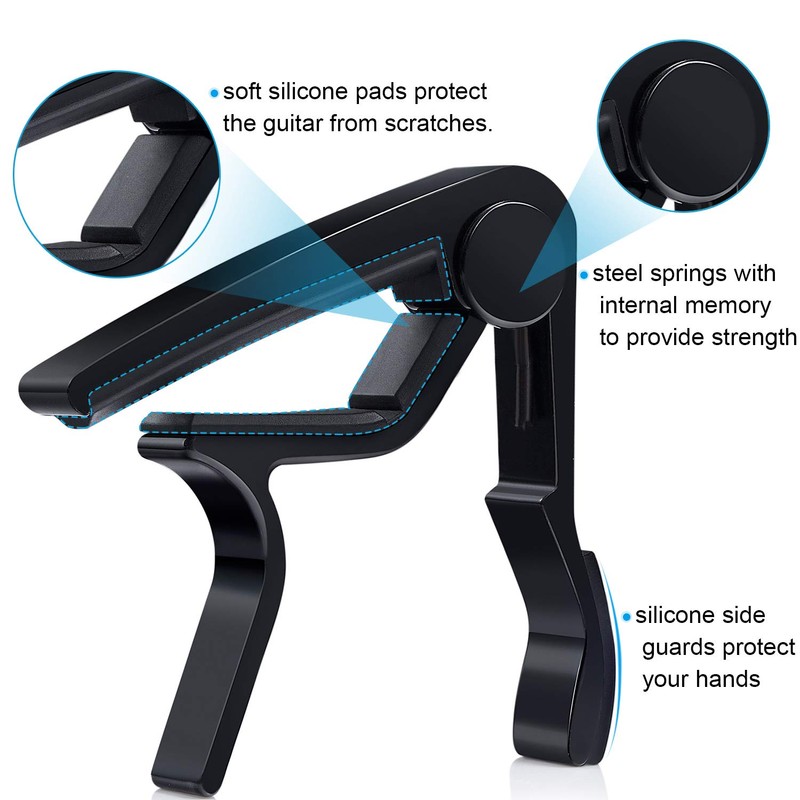 Chromatic Guitar Bass Violin Ukulele Tuner + Capo + Tuner