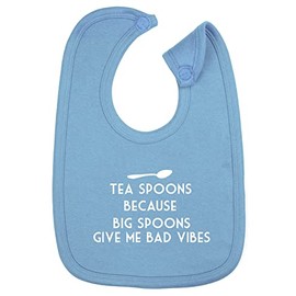 Hippowarehouse Tea spoons because big spoons give me bad vibes cotton baby nursing bib boys girls 35cmx22cm