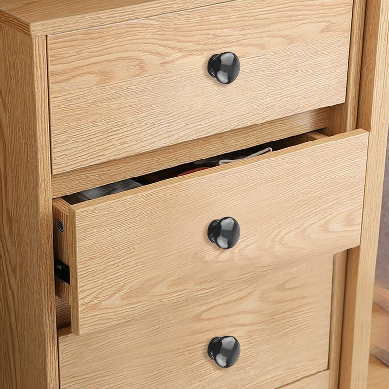 Yijunmca 12 Pack Cabinet Knobs Round Pulls 34mm Wooden Knobs