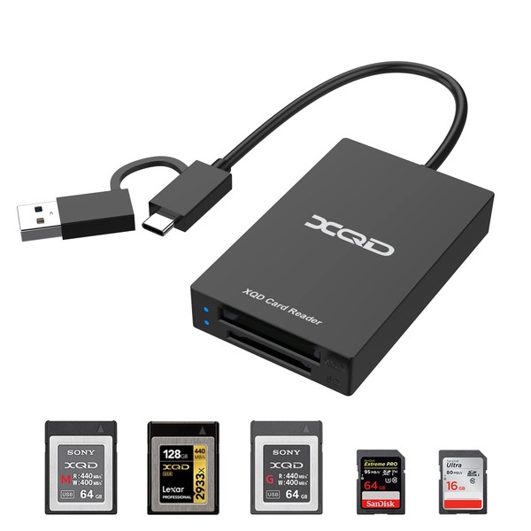 XQD SD Kartenleser USB 3.0,USBA/Typ C XQD SD Kartenleser, Dual