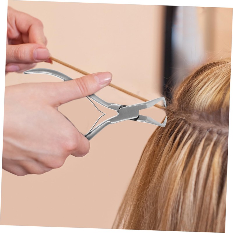 COHEALI 1Pair Hair Extension Pliers Tool Angled Clamp for Easy