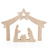 Logbuch-Verlag Small Wooden Nativity Scene Table Nativity Figure Mary Joseph