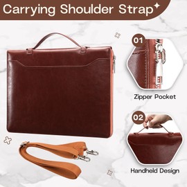 E NET-CASE Case for Remarkable 2 Tablet 10.3 inch (2020 Released) - Business Handheld Design Upgraded PU Leather Cover for Remarkable 2 Digital Paper with Zipper & Pen Holder (Brown)