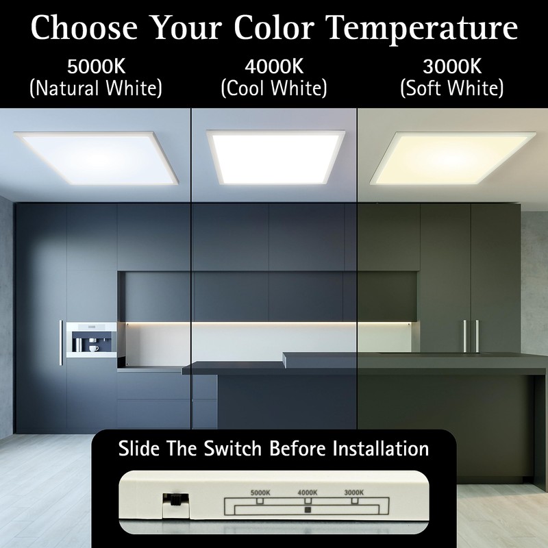 Ultralux 2x2 ft Surface Mount Ceiling Light Panel – Slim,