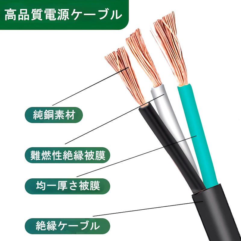 Small Lab AC Power Cable, 3.9 ft (1.5 m), 3