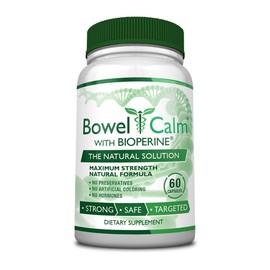 Consumer Health Bowel Calm - Ginger, Turmeric, Boswellia, BioPerine - One Month Supply - Non-GMO