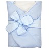 TupTam Unisex Baby Swaddling Blanket with Bow Blue Size: 70