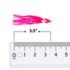 3-1/2" Squid Skirts Lures, 40 Packs Pink Soft Plastic for