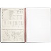 CASE OF 6 Black n' Red Twin Wirebound Notebook, Poly