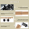 Wood Double Curtain Rods Set for Windows 72 to 144