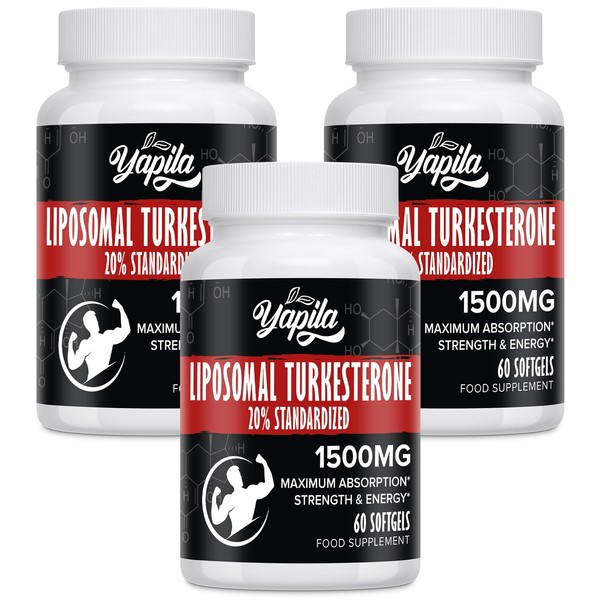 Yapila Liposomal Turkesterone Supplement - 1500mg Ajuga Turkestanica Extract, Standardized
