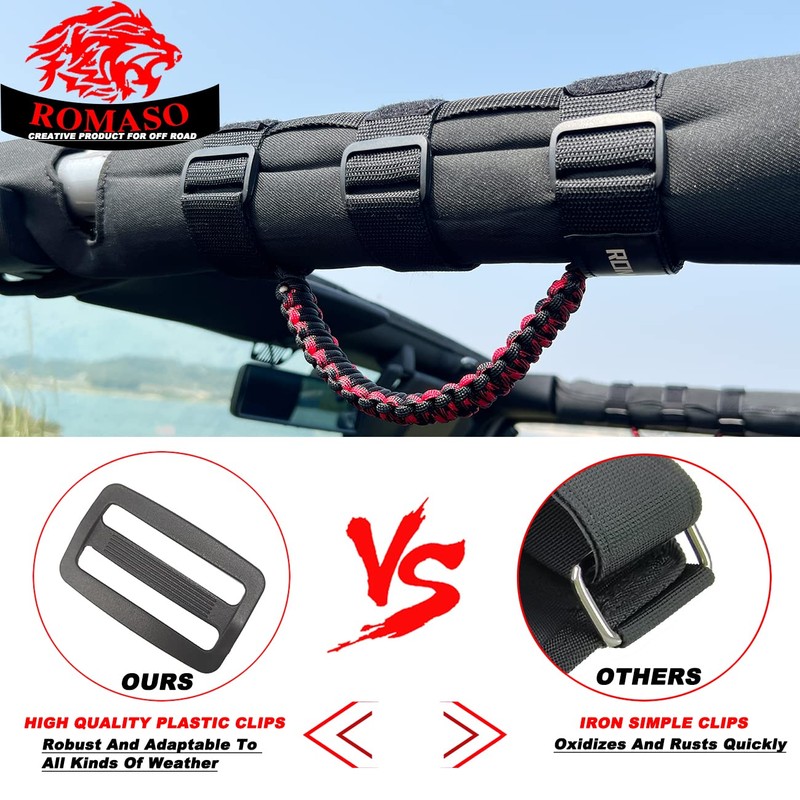 ROMASO - Asas de agarre para Jeep Wrangler, asas de
