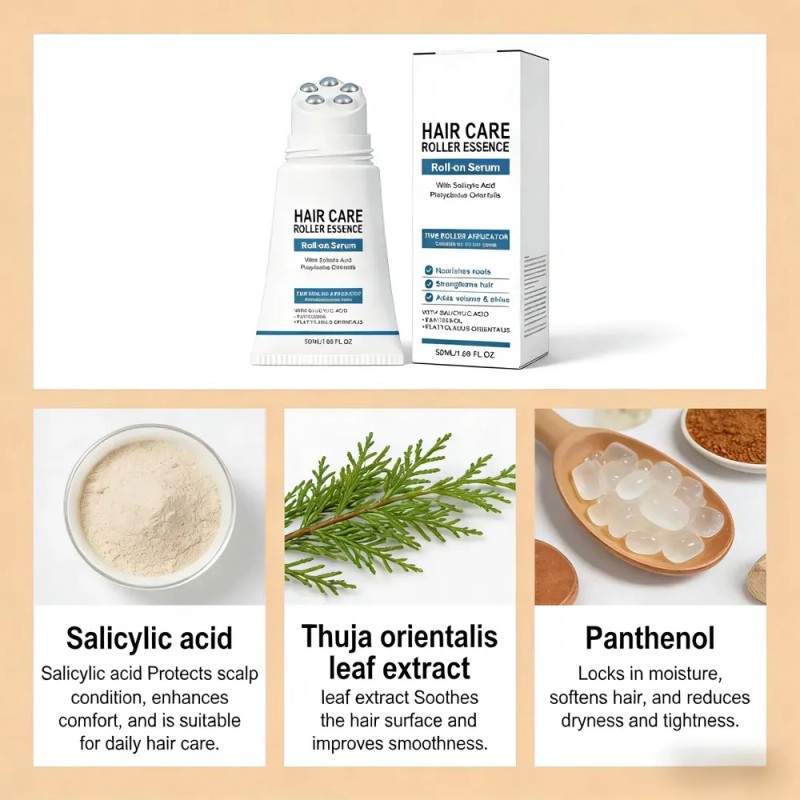 Hair Ampoule, Hair Roll-on With Castor Oil