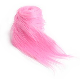 Shaggy Plush Faux Fur Fabric Precut Strips Candy Pink Fur Fluffy Fuzzy Craft Fur for Christmas Decoration DIY Craft Gnomes Beard Hair Dwarf Cosplay Costume (Candy Pink, 2x60 inch)