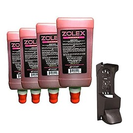 Zolex Cherry Hand Scrub for Hard Working Hands | Stain Remover for Heavy Duty Workers | Grease Remover for Mechanics - 2.5L (Cherry Pumice Hand Cleaner) (Case of 4 w/Dispenser)