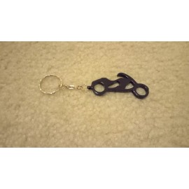 Unbranded Black Painted Chopper Motorcycle Bottle Opener Keychain 5" Length USA SELLER