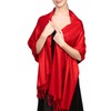 Achillea Large Soft Silky Pashmina Shawl Wrap Scarf in Solid