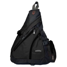 GFM® Mens Monostrap Sling Backpack for Cycling, Bike, Biking, Gym (S2-1177-Black)