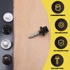 JEGONFRI 300pcs #10 x 1 White Hex Head Self-Drilling Metal