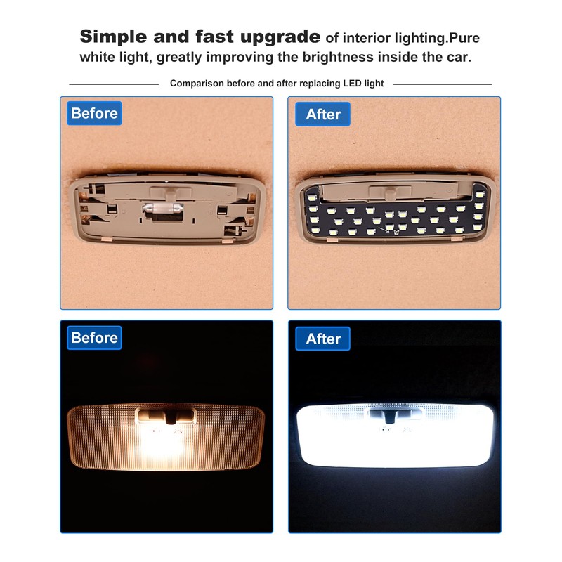 ZEN HON LED Light,Interior Dome Lighting Upgraded Accessory,6000K Pure White