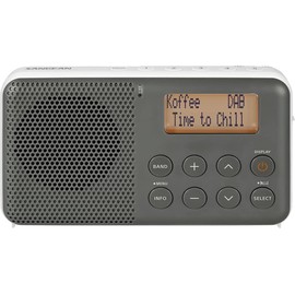 Sangean DPR-64 DAB/FM Compact Radio, White/Grey