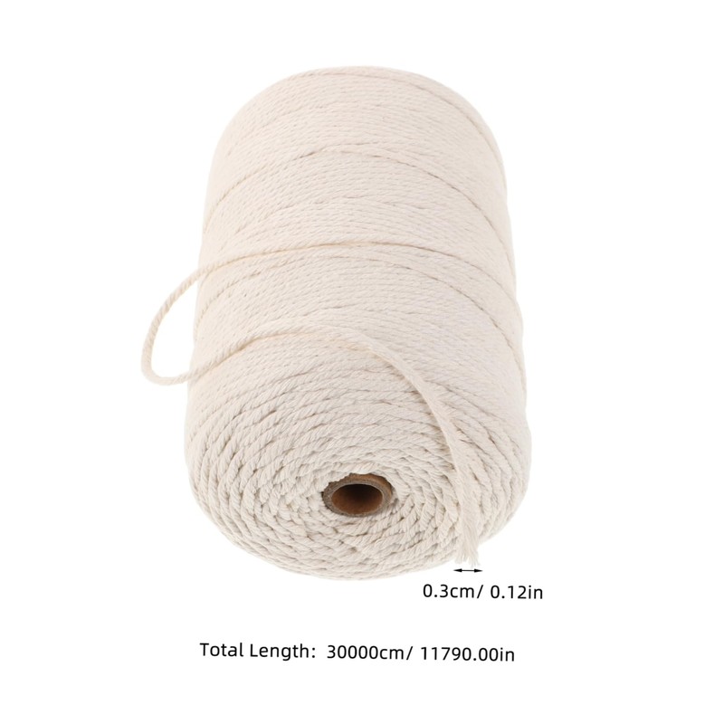 DOITOOL 1 Roll Cotton Rope Versatile Craft String for DIY