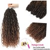 SOKU 5pcs/set 45cm Ombre Brown River False Locs Wavy with