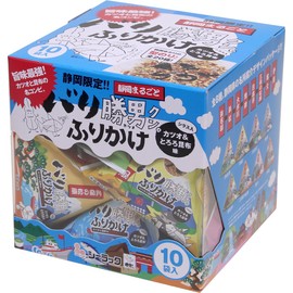 Katsuo Kun Shizuoka Whole Tetra Cute, Furikake (0.09 oz (2.5 g) x 10 Bags), Bonito & Tororo Kelp Flavor
