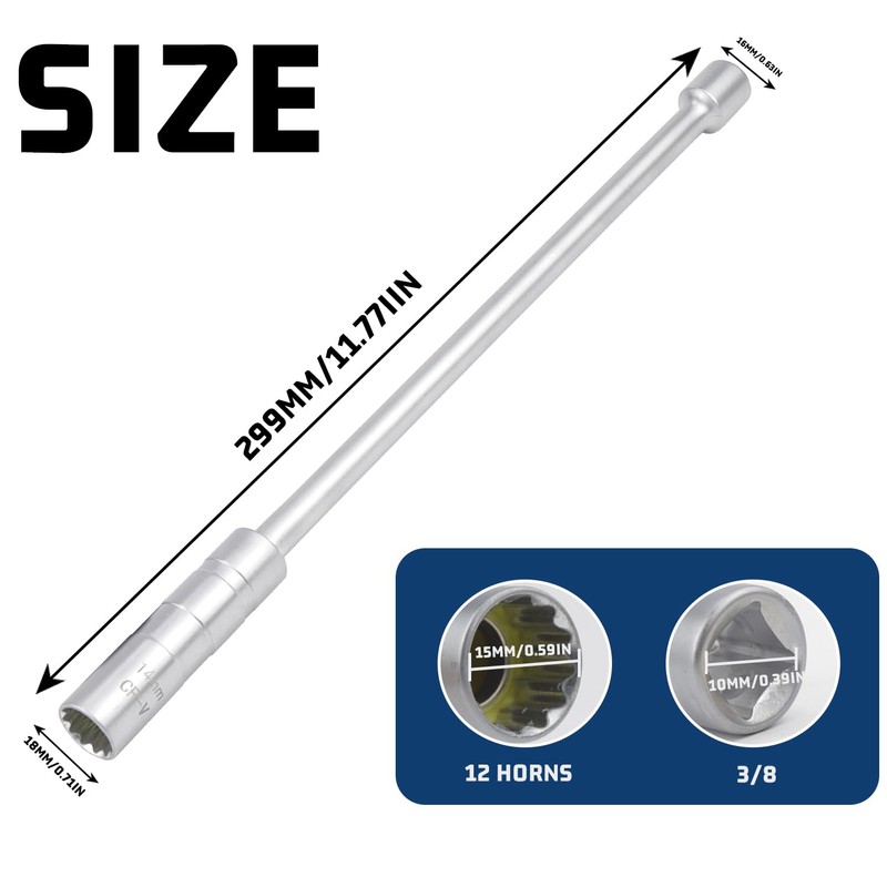 TUZHE Spark Plug Wrench 14 mm / 16 mm 1