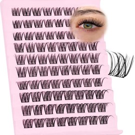 SLSXNL Natural Lash Clusters Wispy D Curl Eyelash Clusters 11-16MM False Eyelashes Cluster Eyelash Extensions 11mm 13mm 16mm 80pcs