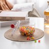 KEKEHOME Clear Plastic Candy Jar with Lid for Office Desk,