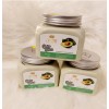 JNA avocado body scrub infused with green tea.