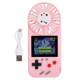 Handheld Game Console Fan Color Display 500 in 1 Game Console USB Fan for Kids Adults