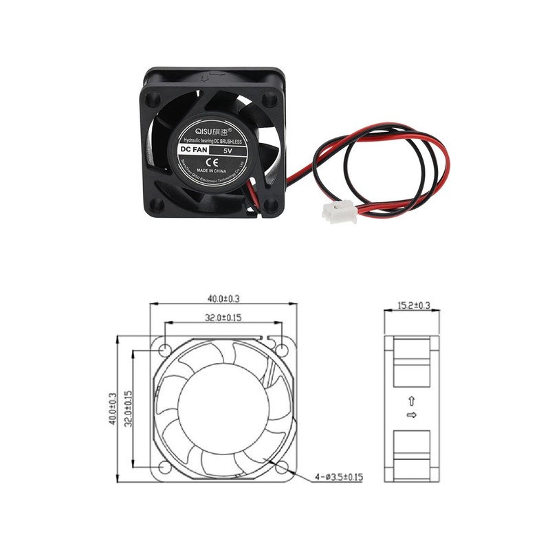 PENGLIN 2PCS 4015 Cooling Fan 5V Sleeve Bearing 3D Printer