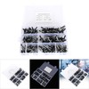 200pcs Black Blind Rivets Steel Mandrel Aluminum Body Pop Rivets