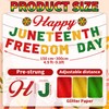 Juneteenth Decorations Set, Pre-strung Glitter Happy Juneteenth Banner Freedom Day