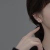 Silver 925 Silver Earrings, Heart, 0.1 inch (3 mm), Small,