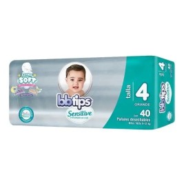 Pañal Bb Tips Etapa 4 Caja Con 4 Paq Con 40 Pz=160 Pañales