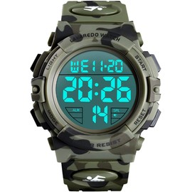 Mens Digital Watch, Mens Sports Military Watches Waterproof Outdoor Chronograph Multifunctional Watch with LED Back Light/Alarm/Date/Shockproof