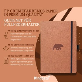 Dingbats* - Tierwelt Notizbuch A4 Gepunktet - Hardcover PU Leder Journal für Arbeit, Reisen - Tasche, Elastischer Verschluss, Stifthalter, Lesezeichen